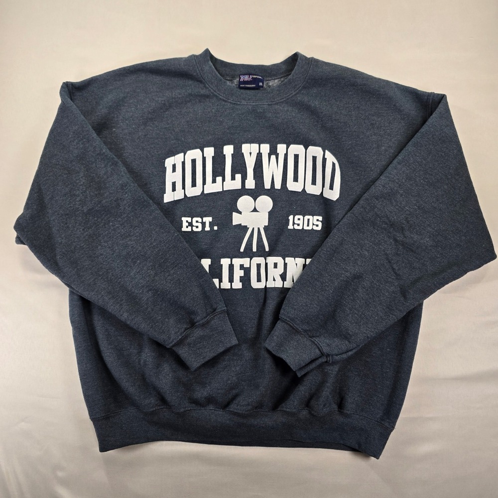 MV Sport Hollywood California Est 1905 Sweatshirt Gray XL Crewneck Pullover